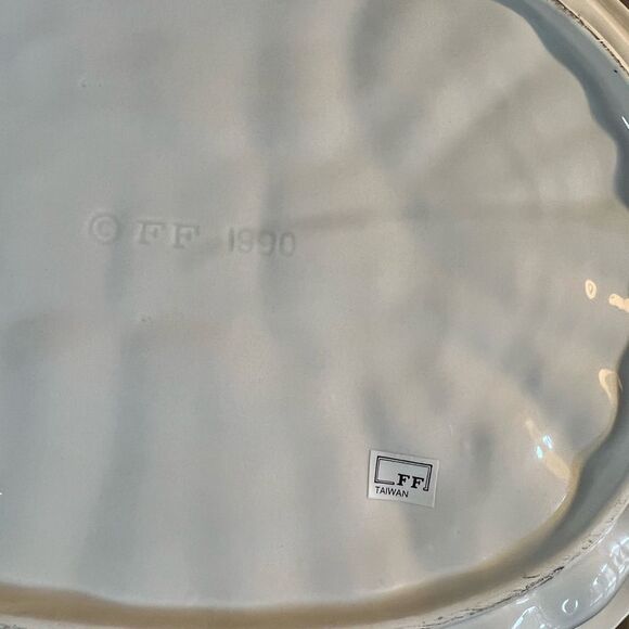 Fitz & Floyd 1990 pilgrims progress thanksgiving serving tray - Picture 14 of 16